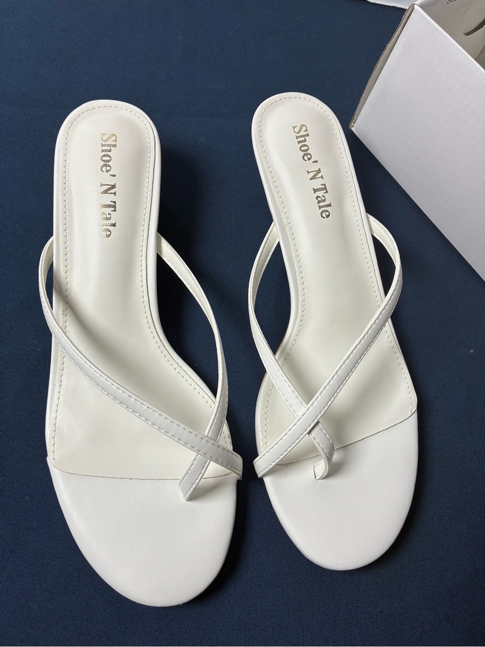 White Crisscross Slide Sandals